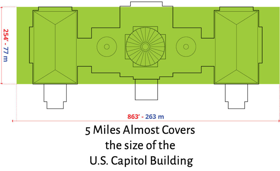 5 Acres of Land overlapping the U.S. Capitol