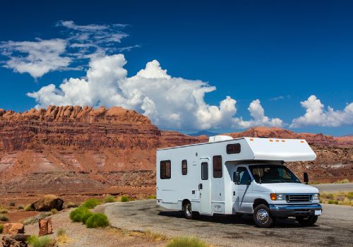 An RV in a Grand canyon national park