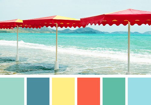 A beachy color palette
