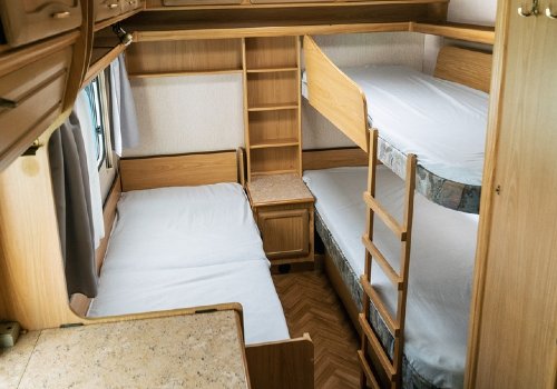 A bunk bed RV floorplan