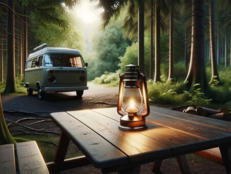 A camping lantern