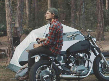 Cloth for a motorcycle camping