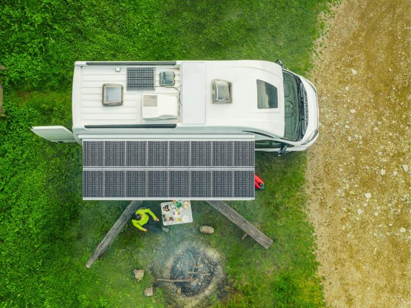 Generate Electricity from Your Solar RV Awning