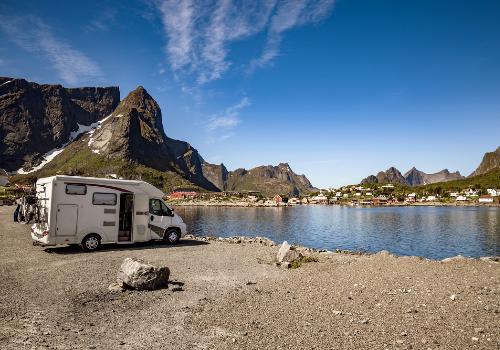 A family vacation travel in a motorhome