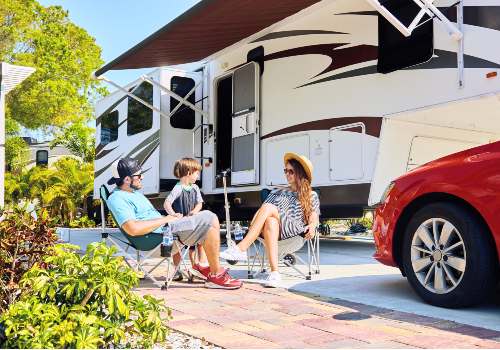 A full-time RV with a family