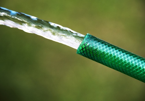 A heated RV water hose