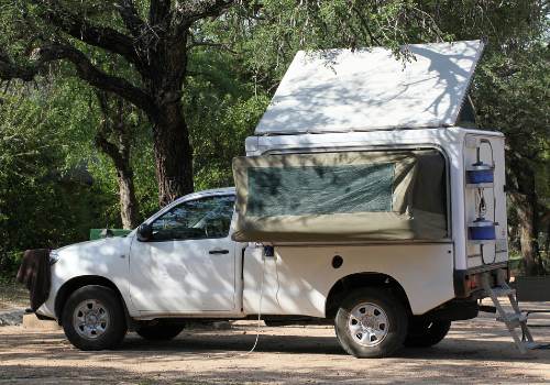 A lightweight truck camper
