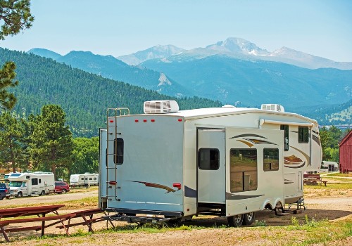 A luxury fifth wheel camper