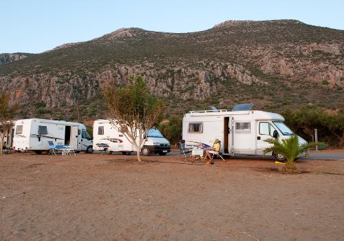 People living in campers