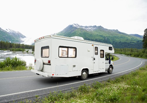 A recreational vehicle an easy driving on the road