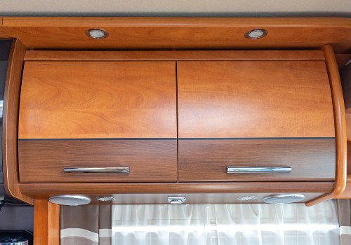 Residential wood cabinets in the camper
