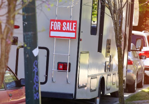 A sign for selling a motorhome